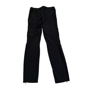 BCBG MaxAzria Pants Women's Large Black Paxton Straight Pants Zippered Hem